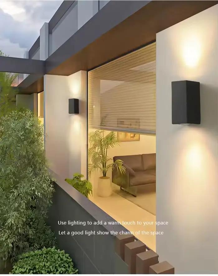 Applique murale LED contemporaine étanche IP65 avec éclairage RGBW pour extérieur et intérieur chambres entrées salles de bain transformations soirées estivales