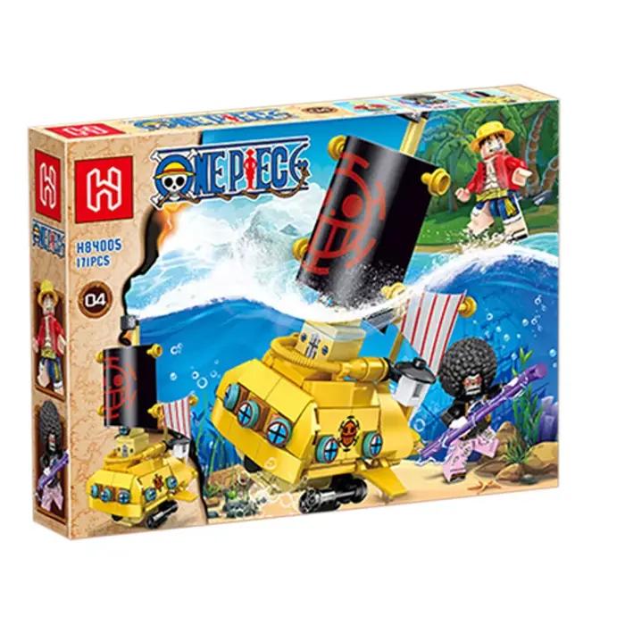 Anime One Piece Thousand Sunny & Going Merry Micro Bricks Building Blocks Model Pirate Ship Assembly Figure Toy Set Decor Gift
