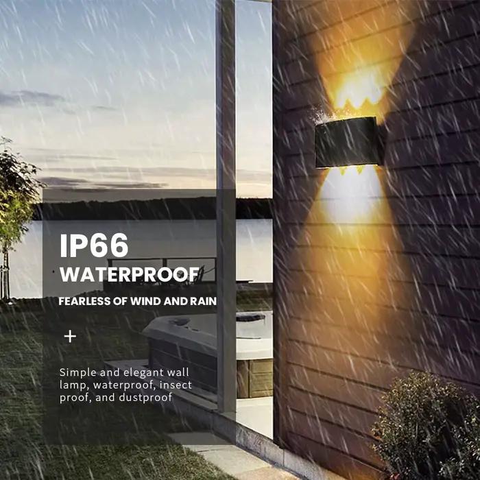 Mur LED lampe 2W 4W 6W 8W 10W AC 85-265V étanche IP66 haute luminosité intérieur et extérieur jardin