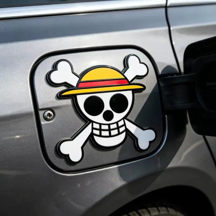 Autocollant de voiture One Piece Anime, autocollants pour motos et voitures, autocollants de la Bannière des Chapeaux de Paille, autocollants pour couvrir les imperfections, décoration DIY pour portiè