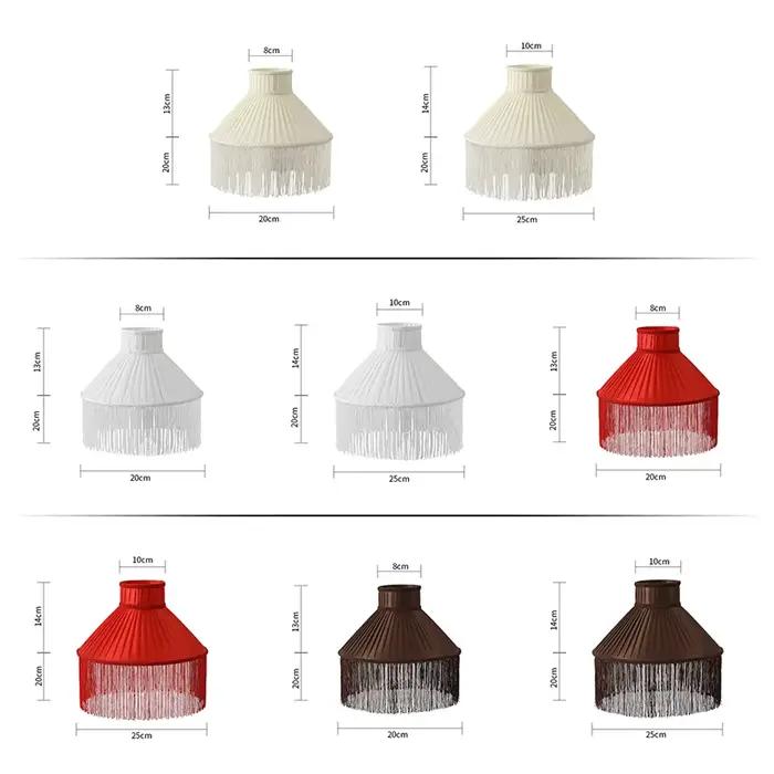 Couverture de lampe à pampilles en tissu art déco pour salon chambre à coucher abat-jour moderne nuance douce ambiance chaleureuse style contemporain vintage occasion spéciale