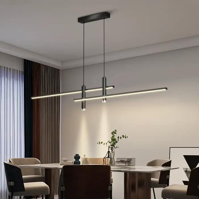 Lampe suspendue linéaire pour îlot de cuisine