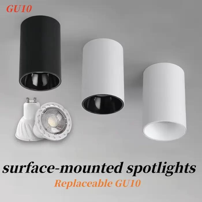 Nouveau luminaire tubulaire GU10 à montage en surface