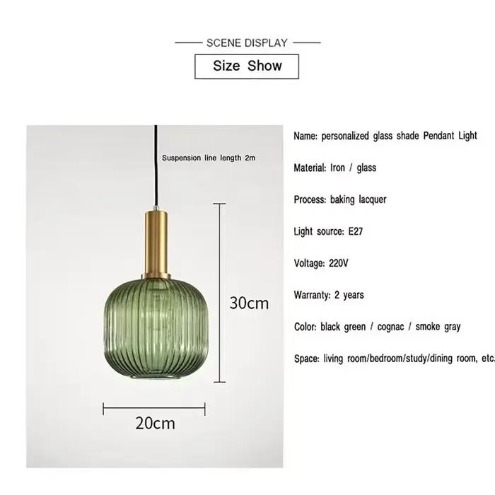 DARHYN nordique coloré LED verre suspension pour couloir Restaurant cuisine salon décoration de la maison Installation d'éclairage