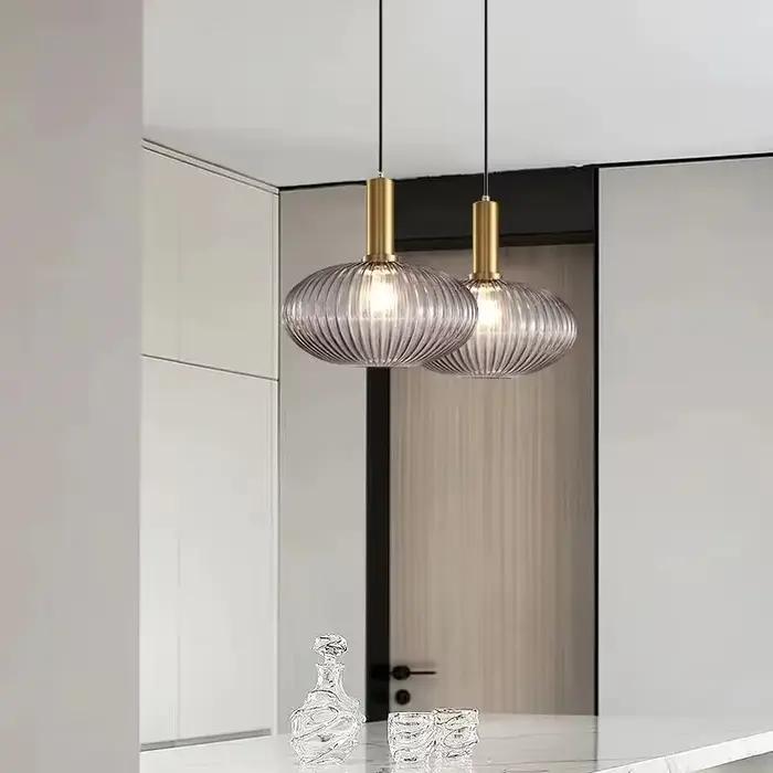 DARHYN nordique coloré LED verre suspension pour couloir Restaurant cuisine salon décoration de la maison Installation d'éclairage