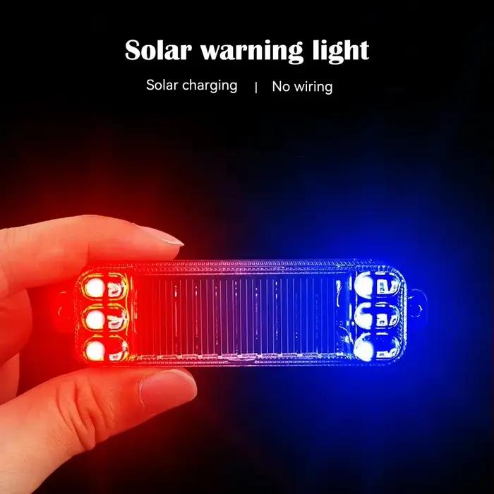 Lumière stroboscopique solaire lumière décorative de voiture lumière Anti-arrière moto LED Anti extrémité arrière couleurs colorées aucun câblage nécessaire