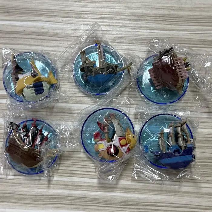 Lot de 6 figurines de bateaux pirates One Piece : Sunny, Go Merry, Blackbeard – Modèles décoratifs pour boîtier PC