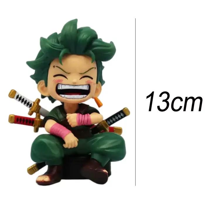 Une pièce singe D. Luffy Roronoa Zoro Sanji Portgas · D · Ace Yamato Q-Version Laugh Heartily dessin animé Pvc modèle jouet cadeaux