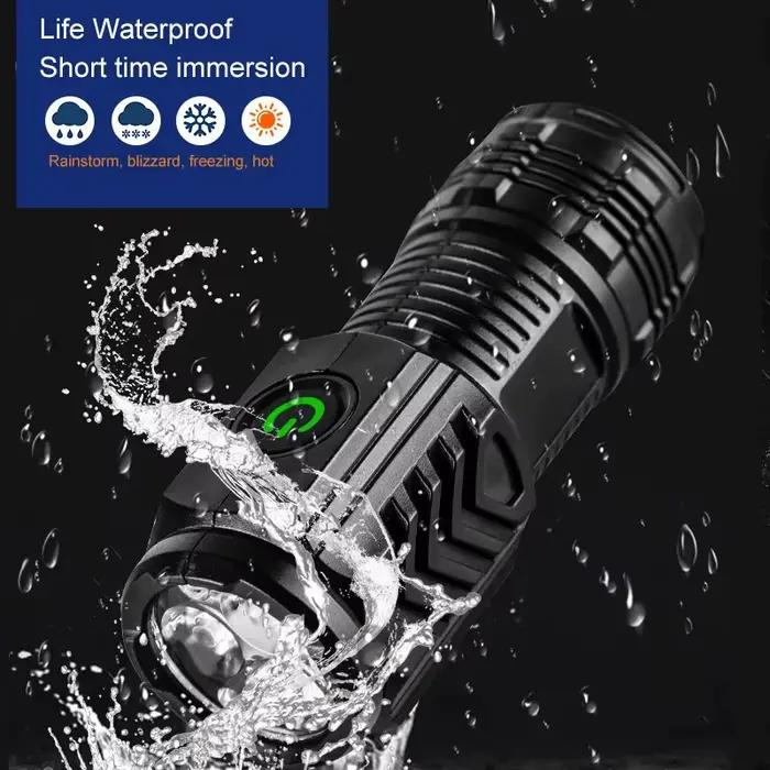 Mini lampe de poche LED haute puissance, aste par USB, lampe à main magnétique, 3 cœurs, ultra injuste, nouveau