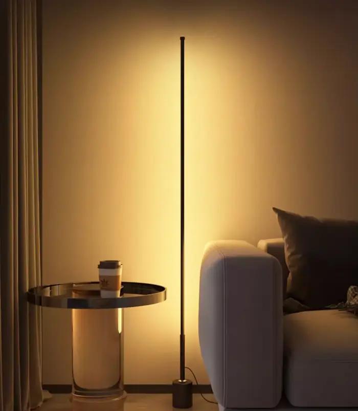 Lampadaire d'Angle à Intensité Réglable avec Télécommande de 100cm