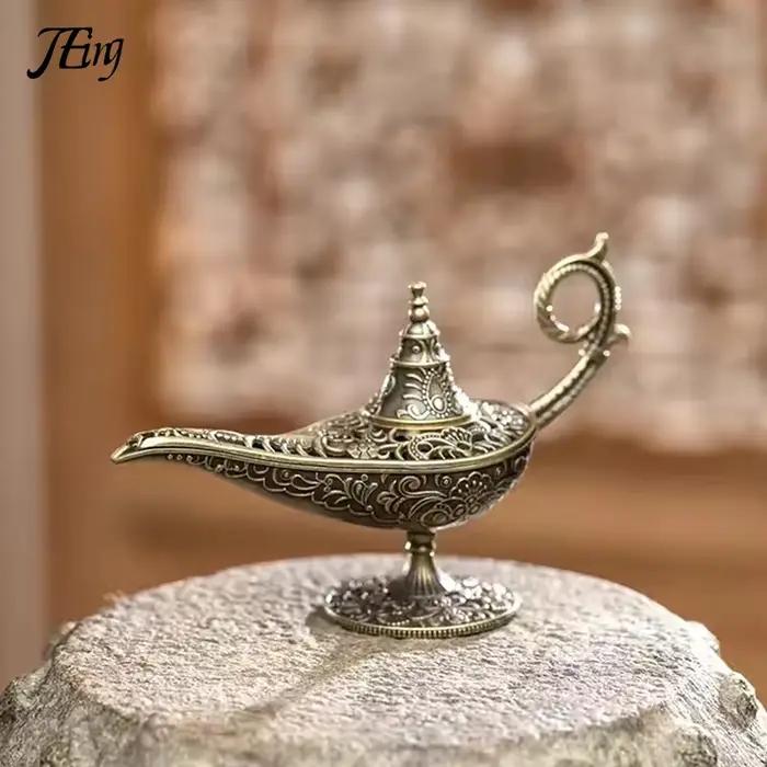Brûleur d'encens en métal de lampe de style antique