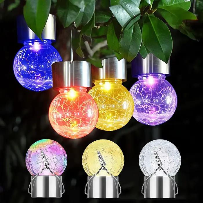 Lampes solaires LED arbre lampe suspendue paysage décoratif lustres en verre étanche extérieur jardin villas éclairage Ultra lumineux