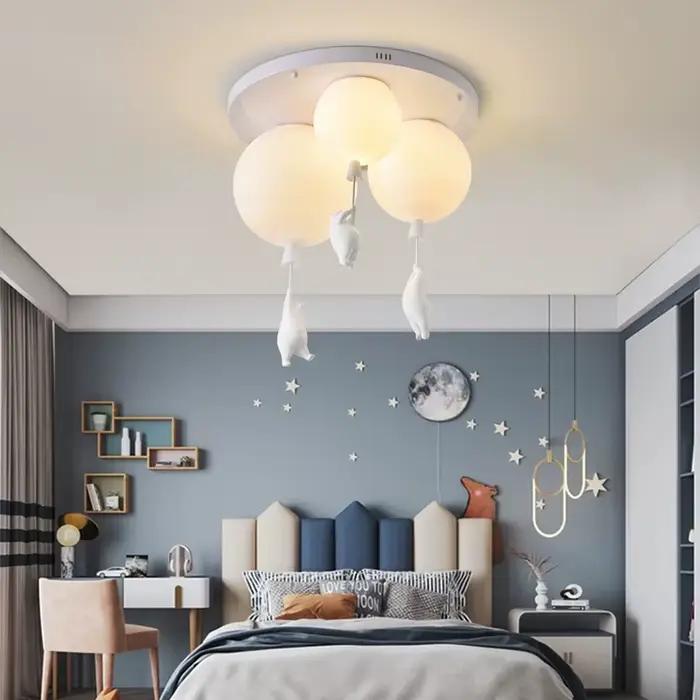 Chambre ours plafonnier résine pendentif lumière Suspension pour enfant enfants maternelle salon