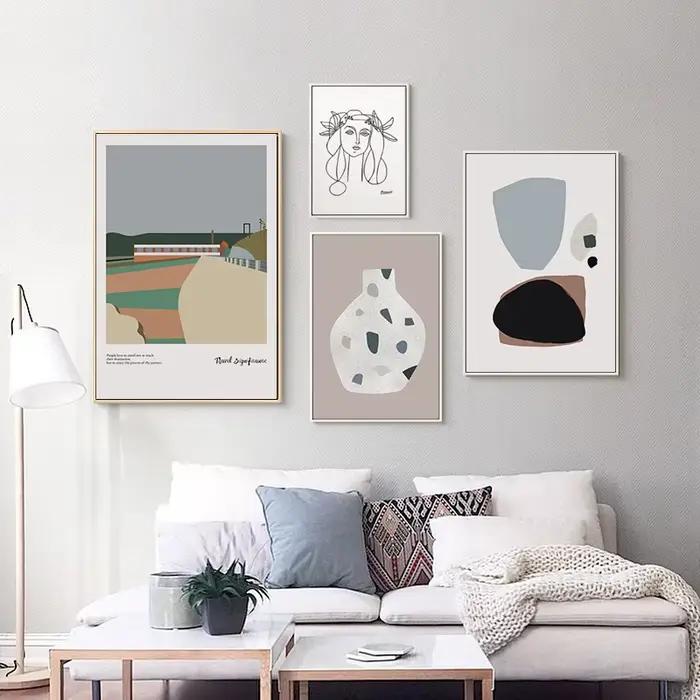 Affiche et toile imprimée Vintage de nature morte abstraite