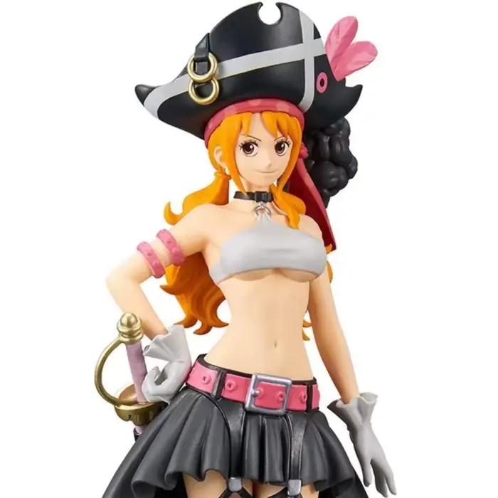 Figurine d'action Nami de l'anime One Piece - Modèle de collection en PVC avec tenue noire pour les fans - Cadeau