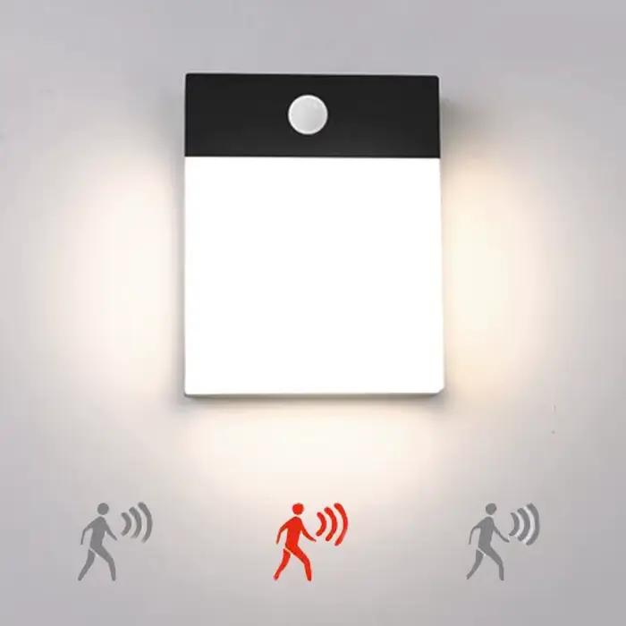 Applique murale LED extérieure en aluminium étanche IP65 avec détecteur de mouvement pour jardin