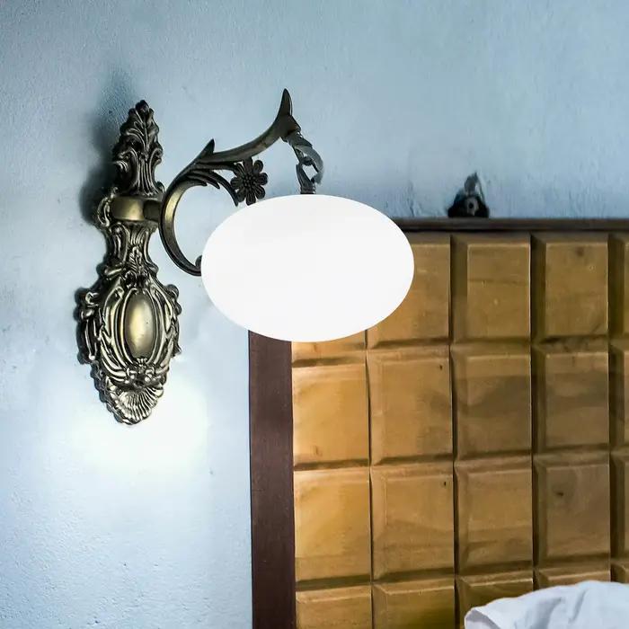 Abat-jour en verre ovale moderne pour luminaires G9