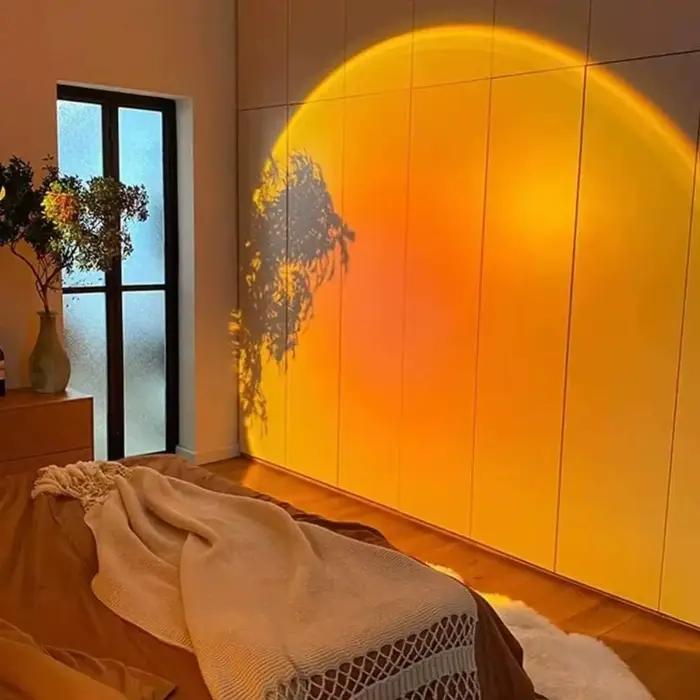 Lampe de projection coucher de soleil alimentée par USB