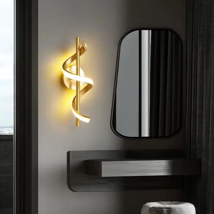 Mur LED lampe pour salon TV canapé chambre chevet lumières luminaire décoration maison luxe nordique intérieur applique murale appliques