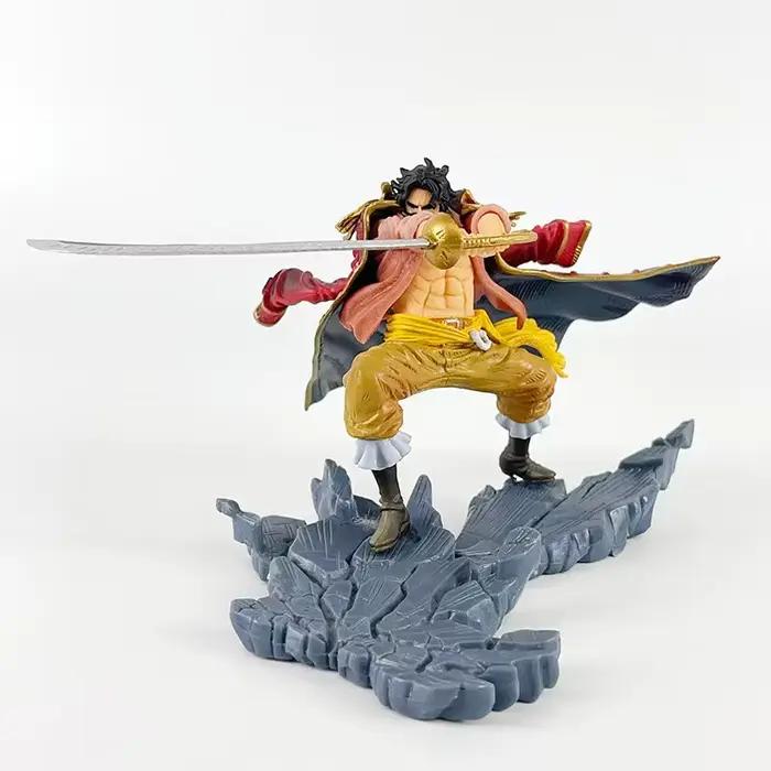 Anime une pièce figurine de combat Gol D Roger VS Edward Newgate barbe blanche modèle d'action scène Collection Figuras jouets Statue cadeau