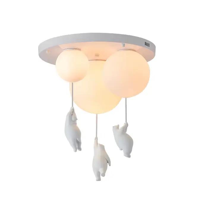 Chambre ours plafonnier résine pendentif lumière Suspension pour enfant enfants maternelle salon