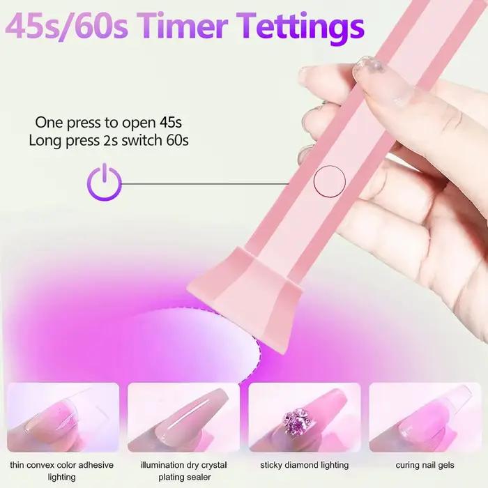 Mini lampe UV pour ongles en gel, petite lampe de séchage pour vernis gel, sécheuse à ongles USB pour un séchage rapide, lampe à ongles