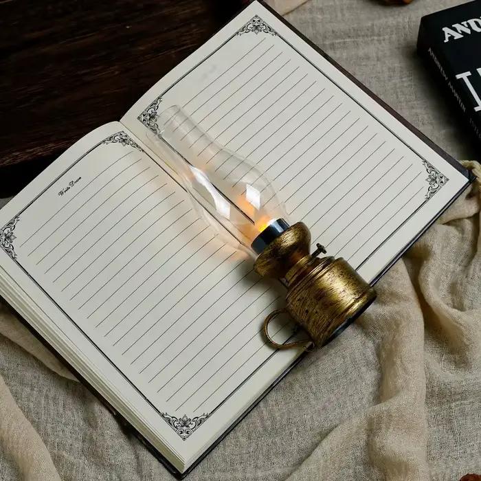 Lampe rétro vintage à piles pour maison chambre salon fêtes et décoration de Noël cadeau