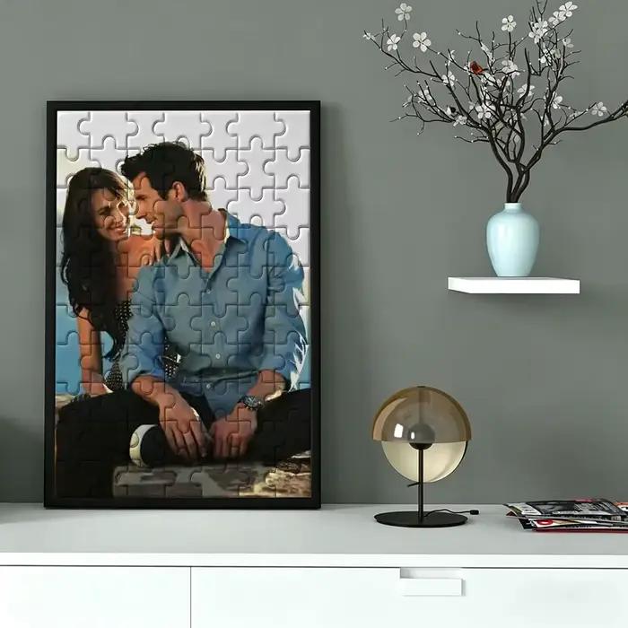 Puzzle en bois personnalisé, puzzle photo personnalisé, puzzle photo personnalisé pour couples, famille, elle, lui, idée cadeau, puzzle photo personnalisé