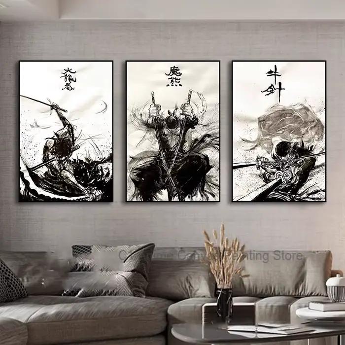 Une pièce roi Solon toile Animation e-sports chambre chevet murale dans chambre anime salon dessin animé mode mur photo