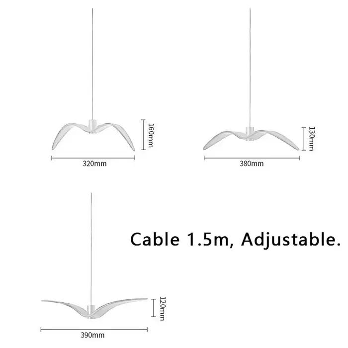 2025 lampe à suspension moderne mouette Design Led lustres créatifs pour Bar/cuisine oiseaux lustre plafonnier Luminaire