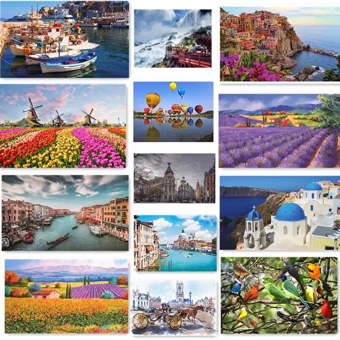 500 pièces Puzzle créatif diverses paysages assemblage photo adultes Anti-Stress Puzzles jouets pour enfants jeux cadeau de noël