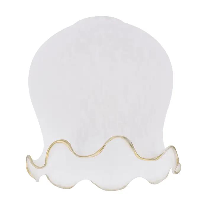 Abat-jour en verre élégant à motif floral, couvercle de lumière givrée, facile à installer, amovible pour lampes suspendues, murales ou de plafond, pour les espaces de vie