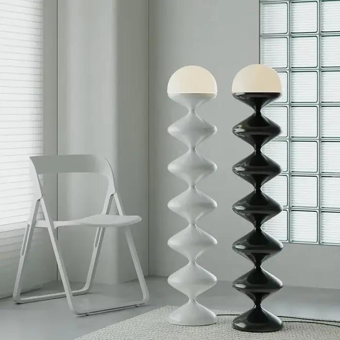 Lampadaire Noir et Blanc Décoration Moderne Intérieure Lampadaire de Bureau Étude Lumière à Intensité Variable Canapé Occasions Spéciales Atelier Salon Bureau