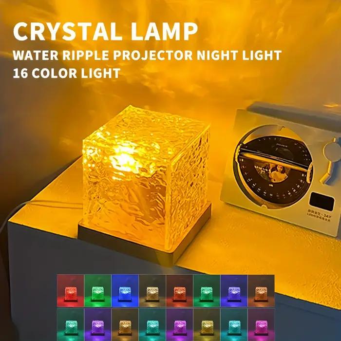 Lampe LED ondulée avec projecteur de galaxie, veilleuse avec télécommande, alimentée par USB, lumière d'ambiance, parfaite pour la décoration de la pièce de la maison