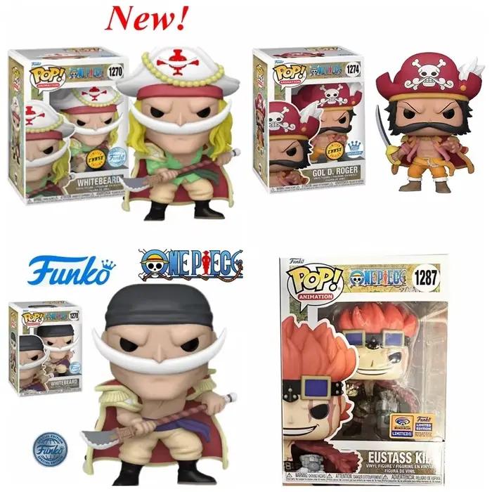 NOUVEAU FUNKO POP une pièce série jouet barbe blanche 1270 limitée Gol D. Roger 1274 Eustass Kid 1287 modèle figurine jouets pour cadeaux