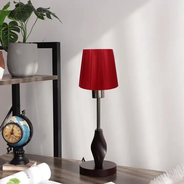 E14 tissu abat-jour couverture décorative rouge élégant anti-poussière atmosphère chaude éclairage accessoire pour la maison lampe couvre nuances