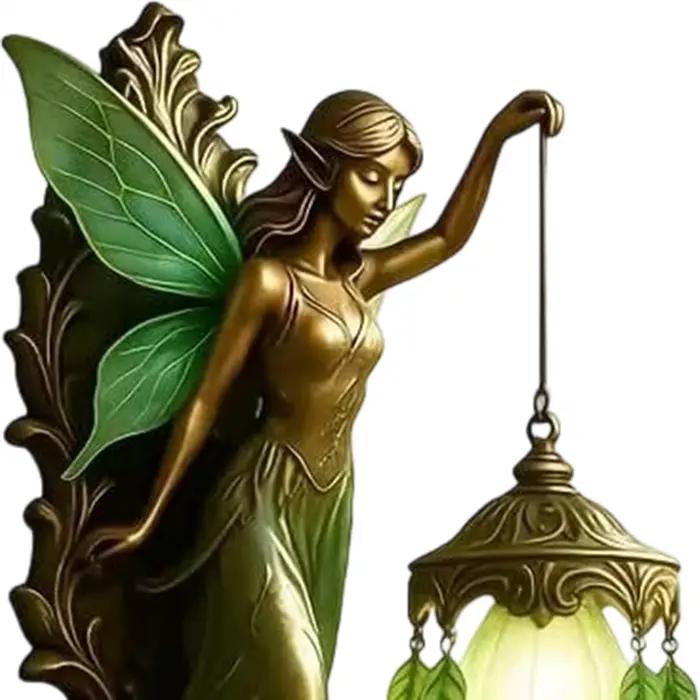 Lampe d'ambiance murale vintage à ailes de fée, veilleuse décorative pour la maison, le dortoir universitaire, la ferme, la chambre, le salon, le bureau