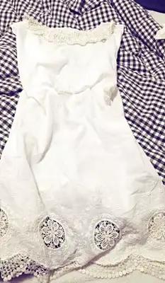 Tissu en dentelle 100% coton blanc, broderie bilatérale, oeillet cercle de fleurs, vêtements de bricolage, robe, rideau, accessoire de couture, 130cm