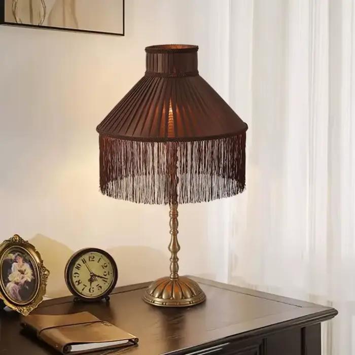 Couverture de lampe à pampilles en tissu art déco pour salon chambre à coucher abat-jour moderne nuance douce ambiance chaleureuse style contemporain vintage occasion spéciale