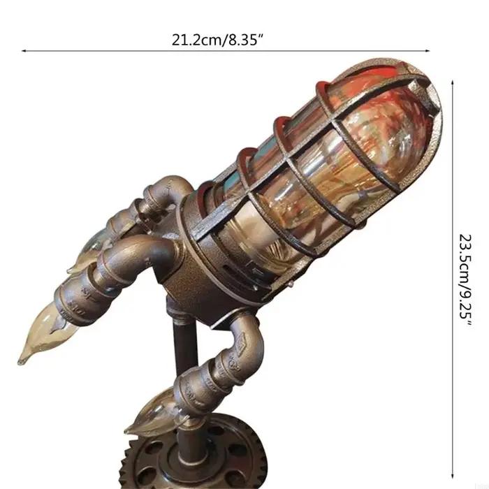 Rétro Steampunk fusée lumière décoration maison lanceur