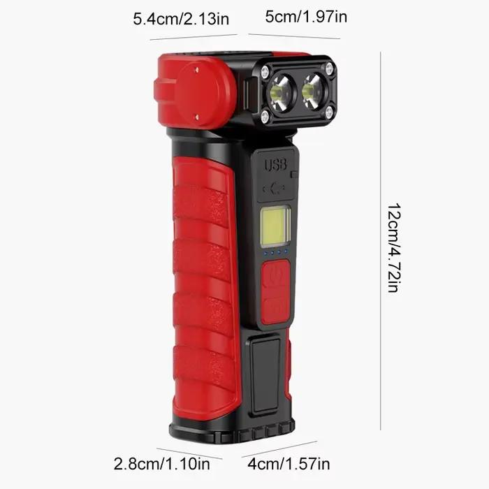 Lampe de poche Portable haute puissance, lampe de travail multifonctionnelle avec Clip, torche de poche Super brillante, Mini porte-clés magnétique LED