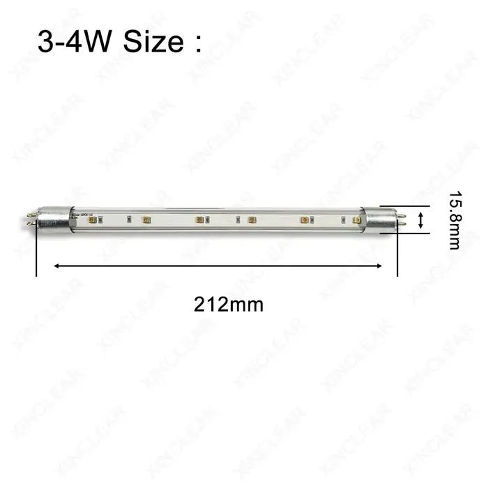 Maison chambre à coucher lampe UV 3W 4w 5W 6W DC12V 24V T5 tube désinfectant lampe germicide UVC lampe anti - acariens