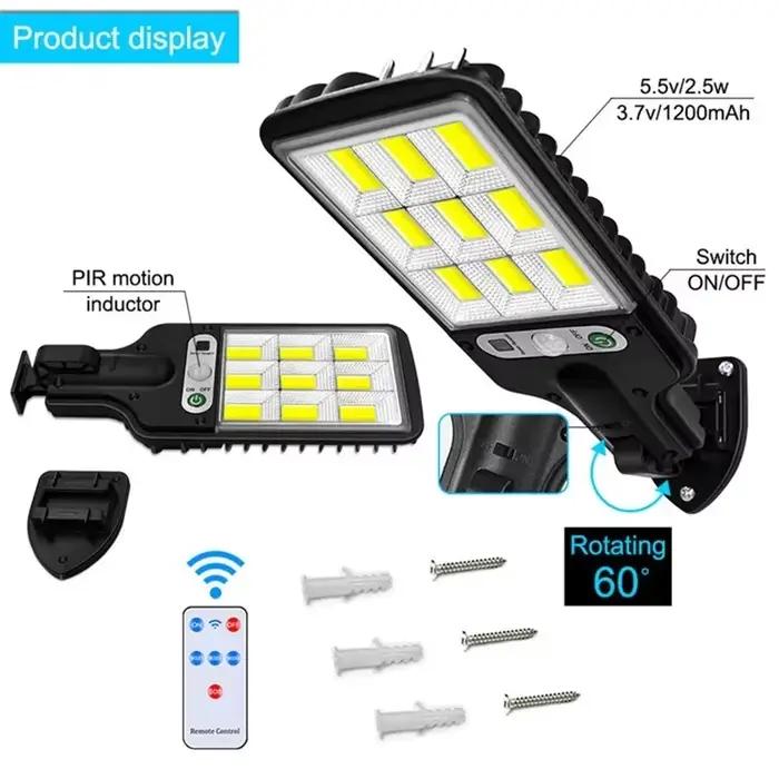 Lampe solaire extérieure moderne avec capteur de mouvement et 3 modes d'éclairage pour sécurité et décoration de jardin patio chemin cour