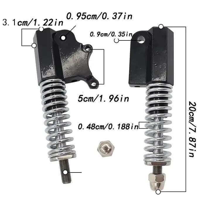Fourche avant de scooter électrique de 10 pouces, amortisseur hydraulique, suspension avant, amortisseur à ressort