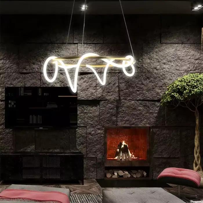 Suspension luminaire moderne en acier poli avec abat-jour coloré pour éclairage doux et design contemporain pour salon et salle à manger