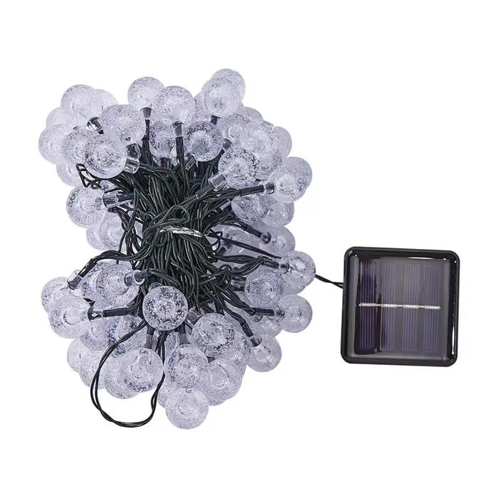 Boule à bulles solaire lampe chaîne lumières gouttes d'eau en plein air étanche orbe