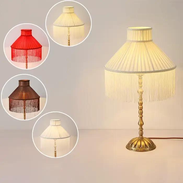 Couverture de lampe à pampilles en tissu art déco pour salon chambre à coucher abat-jour moderne nuance douce ambiance chaleureuse style contemporain vintage occasion spéciale