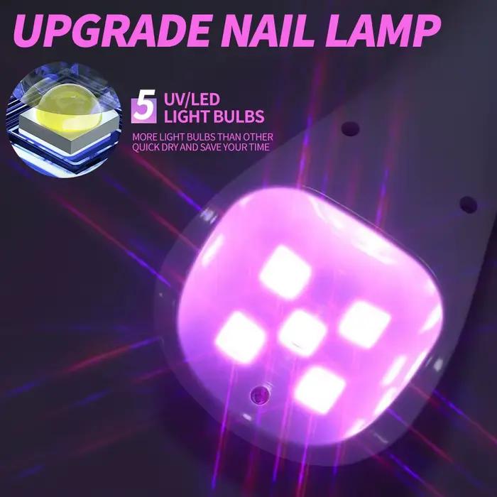 Lampe LED UV portative pour le séchage des ongles, Mini lampe de manucure Rechargeable, sèche-ongles à séchage rapide pour vernis Gel, outils de manucure