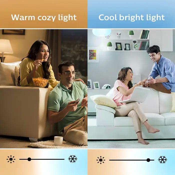 Philips Smart LED 4.9W E14 bougie WiZ Wi-Fi et Bluetooth ampoule 220-240V 16 millions de couleurs givré lampe à intensité variable CRI90