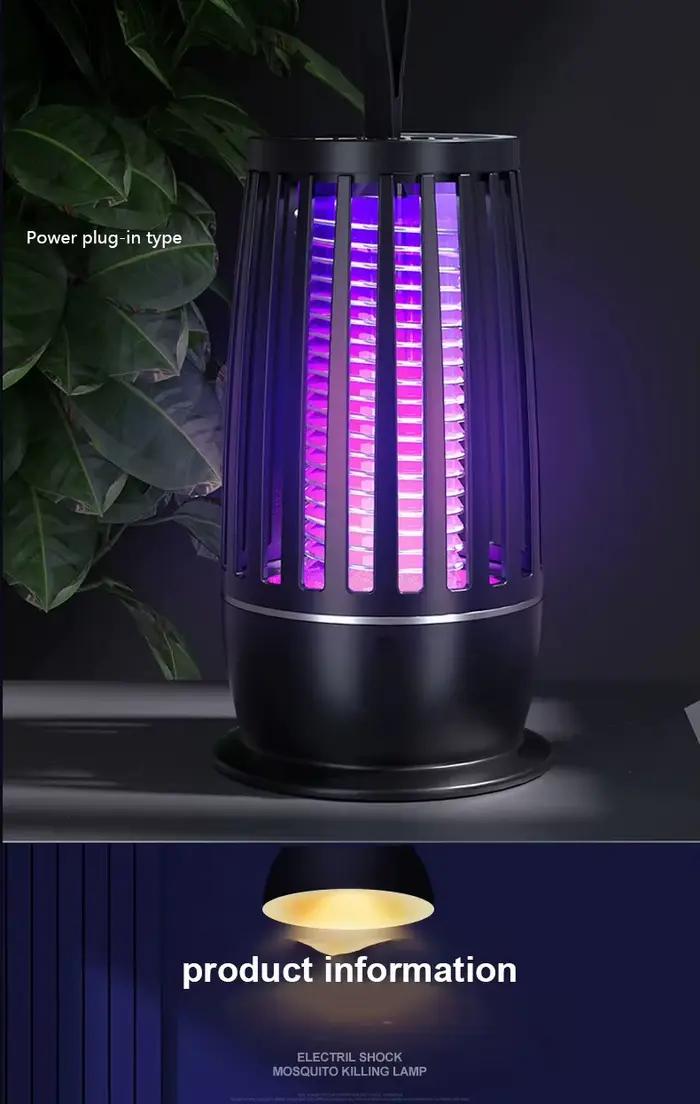 Lampe anti-moustiques silencieuse alimentée par USB, répulsif électronique portable contre les nuisibles, lumière UV anti-moustiques pour intérieur, extérieur et camping
